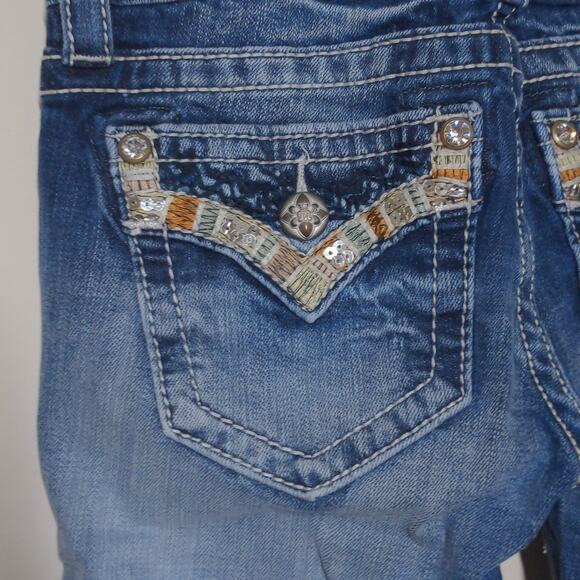 Miss Me Mid-Rise Embellished Skinny Jeans in Blue – Size 24 – EUC - Picture 11 of 15